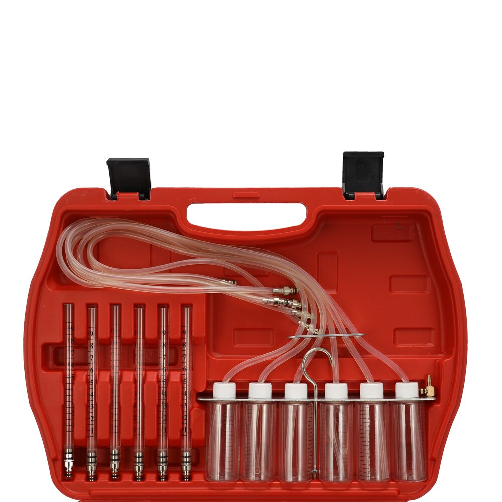 6 Cylinder Injector Flow Meter Test Tool Kit Diesels Accessory Common Rail Adaptor Fuel Tester Set