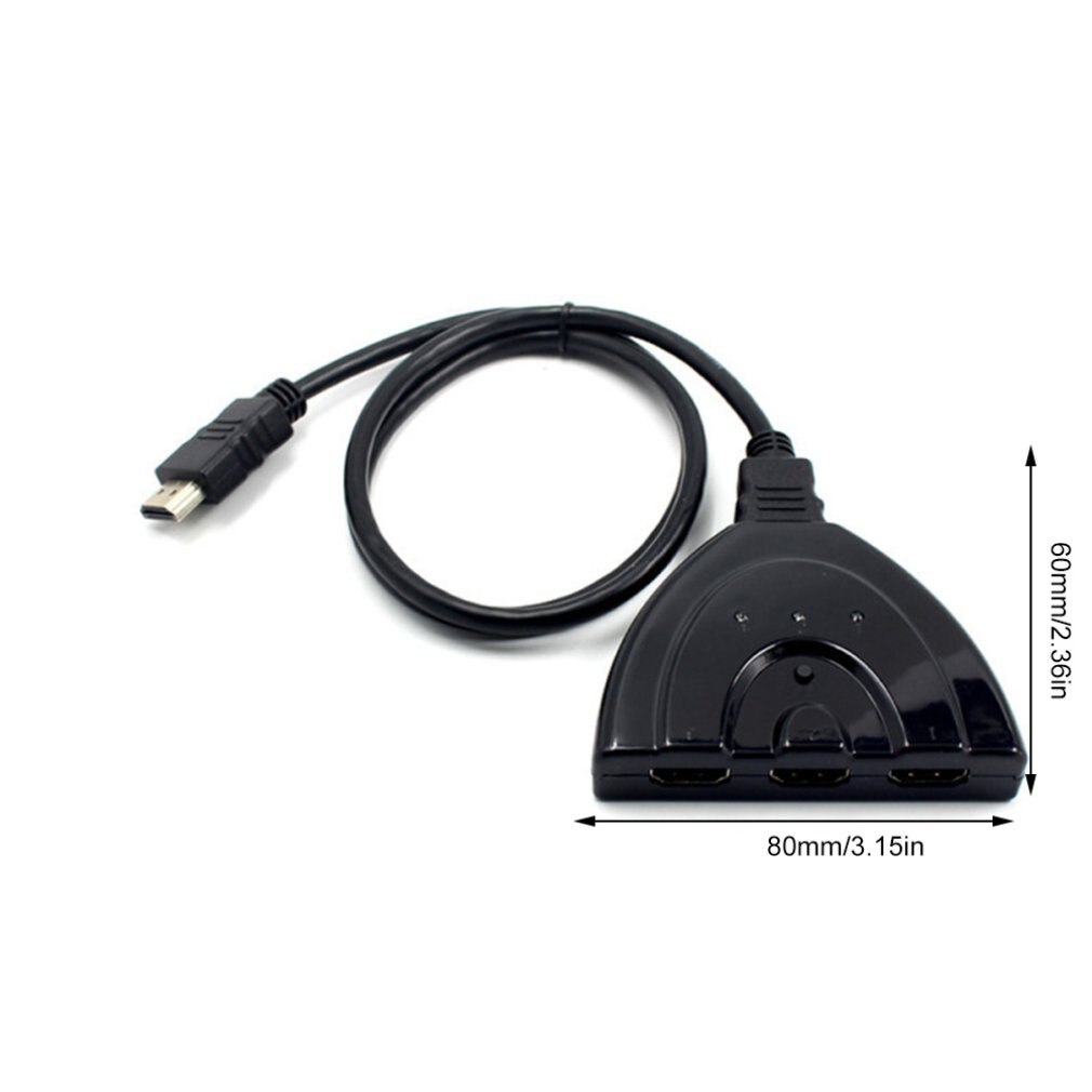 Hd Tv Adapter 3 Port Hdmi Multi Display Auto Switch Hub 4K Splitter 1080P Cable Hd Tv Adapter Bluetooth Double 2.4G ACEHE