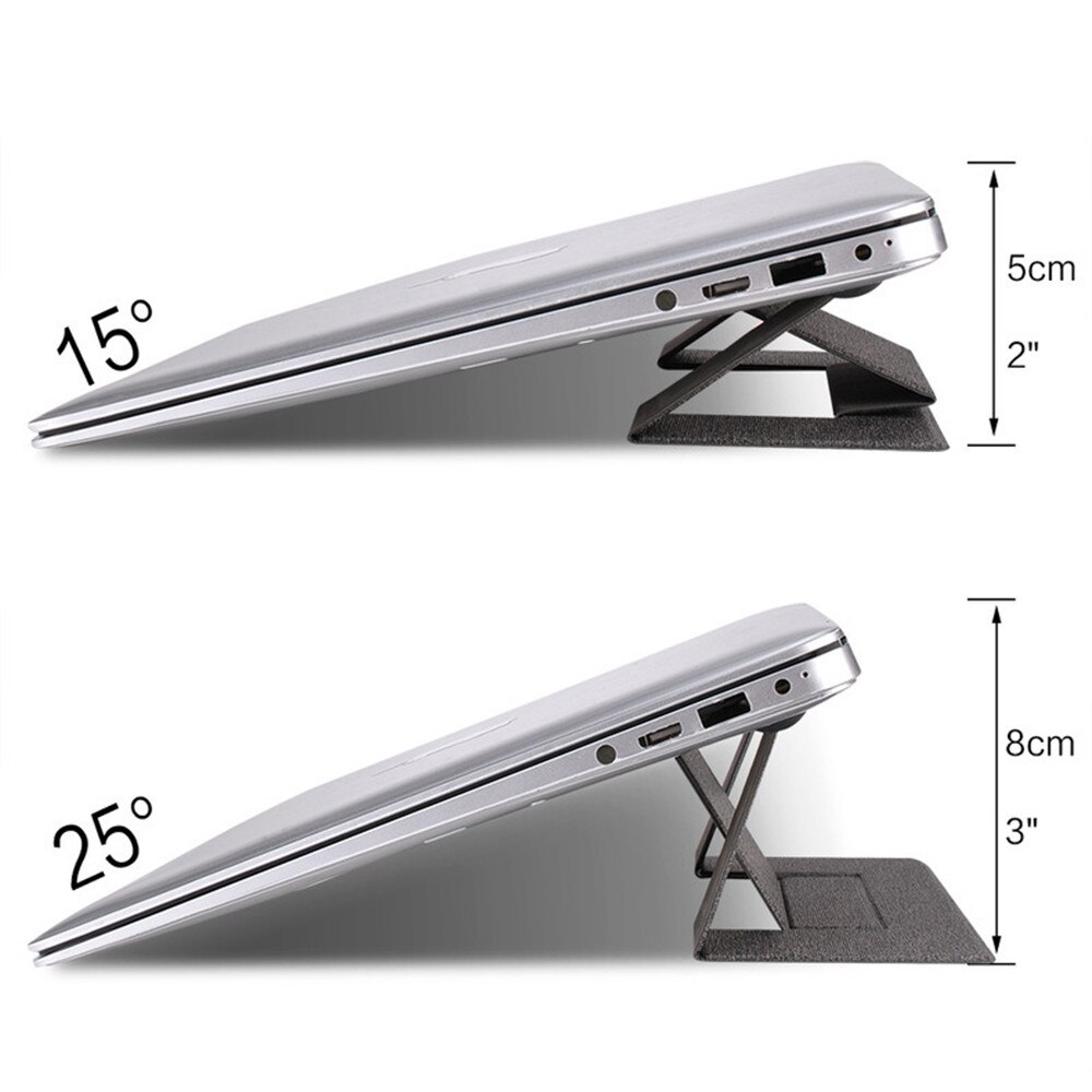 Bærbar Justerbar Laptop Stand - Usynlig Foldbar Stand Desktop Højdeforøgelse Funktion Tablet Holder til iPad MacBook Laptops
