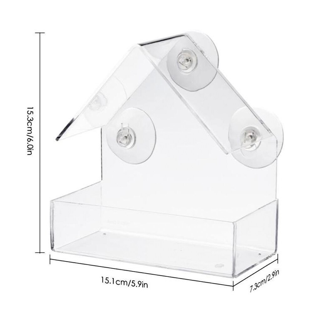 Hanging Bird Feeder Outdoor Birds Feeding Window Bird Feeders Birdhouse With Suction Outdoor Garden Feeding