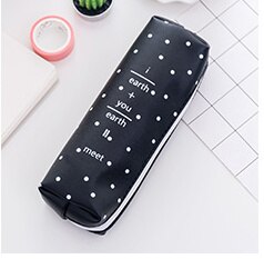 Cute Square pencil case girls Kawaii Pu Leather Pen Bag Stationery Pouch Office School Supplies cosmetic holder Zakka escolar: B