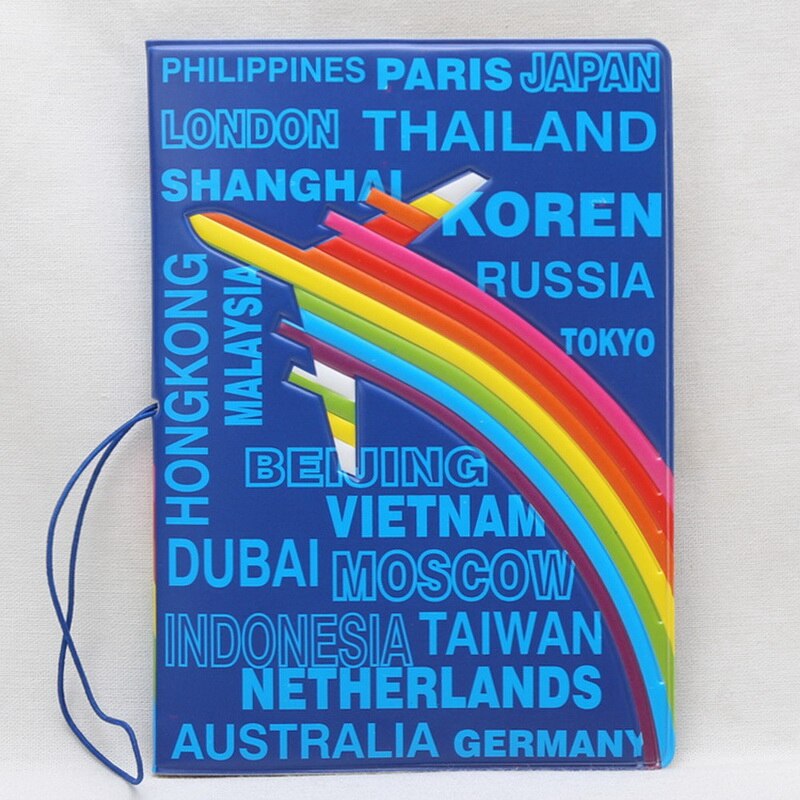 Ha en fin tur passholdere menn/kvinner reise pass dekselveske pvc skinn 3d deksel på passet for reise: 5
