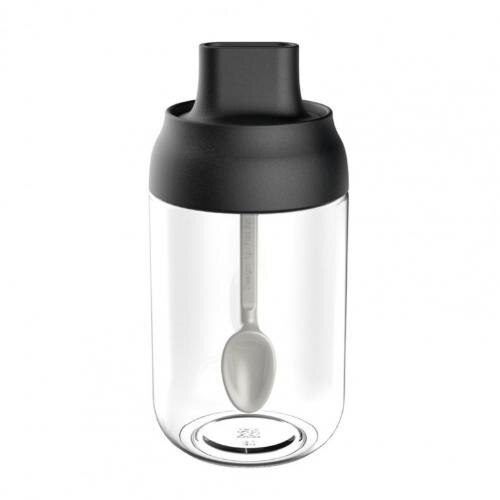 Spice Jar Storage Versatile Glass Salt Honey Oil Seasoning Bottle for Home Seasoning Kitchen Spice Kit: Black 1