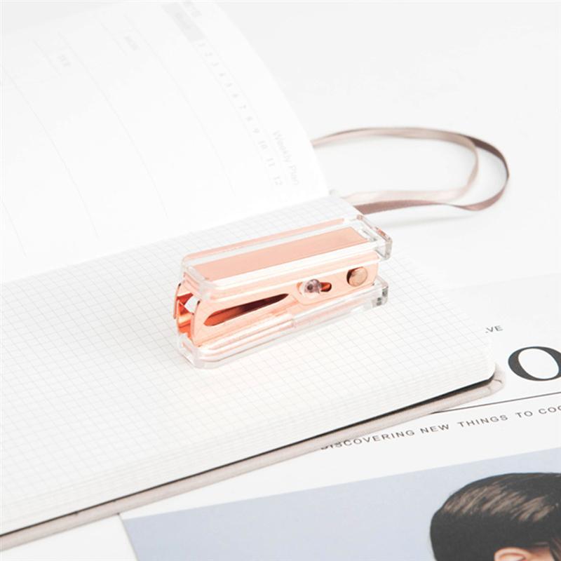 Clear Acrylic Rose Gold Staple Remover Office School Desk Accessories Rose Gold Stapler Office Stationery