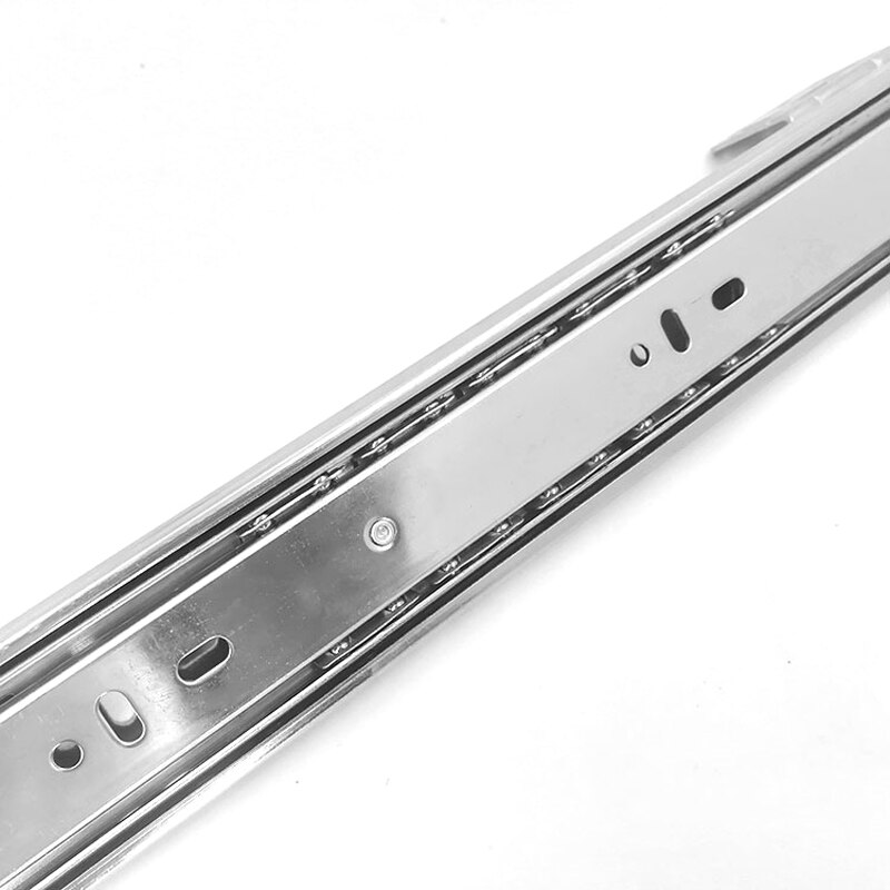 304 Stainless Steel Drawer 2Pcs Soft Close Drawer Slide Rail 14/15 inch Three-Section Full Extendion Ball Bearing Guide