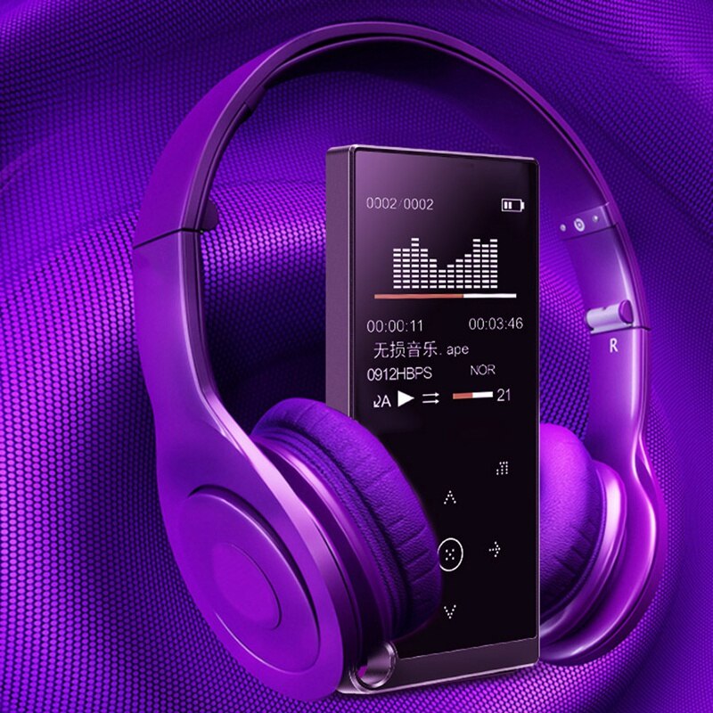 Mp4 musikspelare 2.4 tum presssn bärbar bluetooth multifunktion inkopplingsbar kortspelare  mp3 500 mah