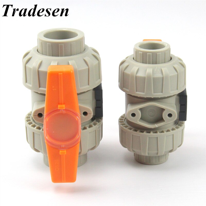 1 pièce ppH I.D 20mm 25mm 32mm 40mm 50mm PPH vanne à boisseau sphérique vanne d'union PPH connecteur de tuyau d'eau raccords de tuyau de plomberie