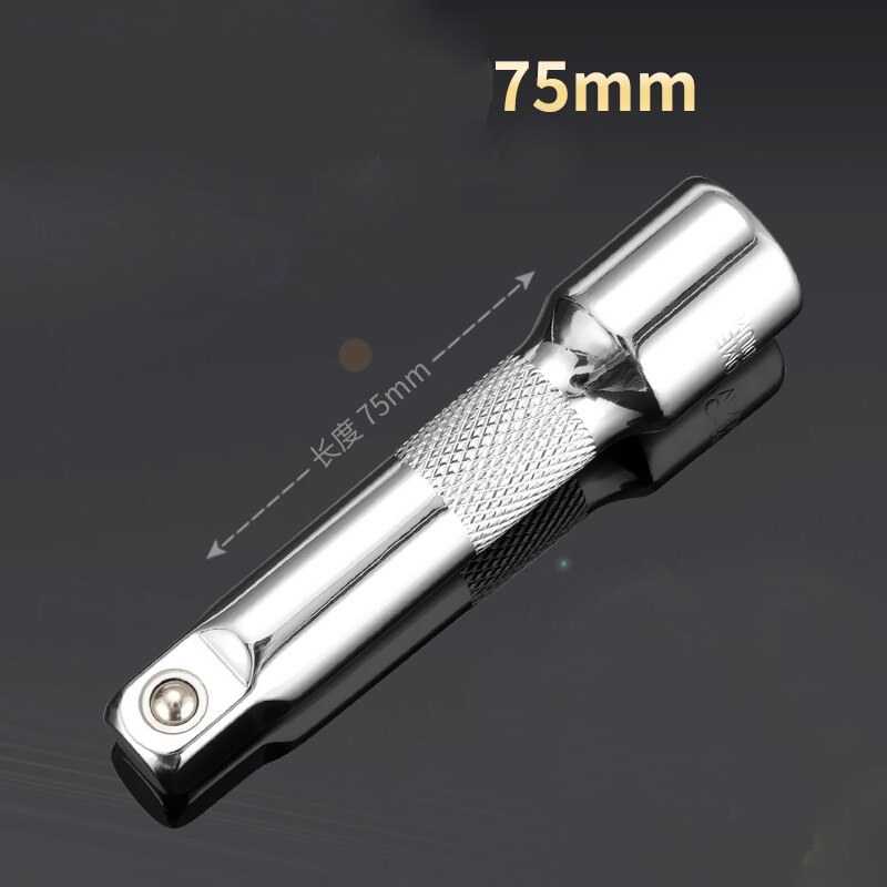 1Pc 3" 6" 10" Long Extension Bar 3/8 Drive Ratchet Socket Extender Hand Adjustment Tool Extension Socket Drive Hand Tool розетка: 75mm