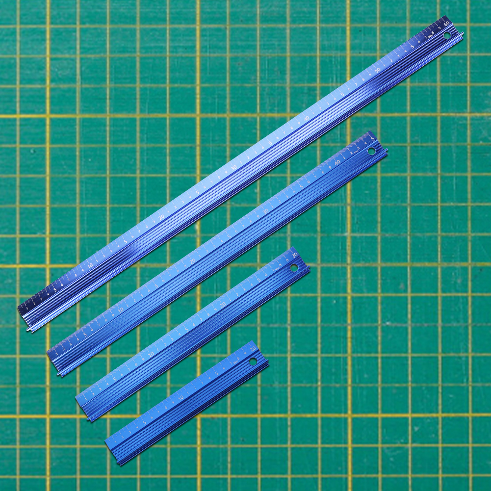 20CM 30CM 45CM 60CM Schneiden Lineal Metall Handwerk Sicherheit Lineal Nicht Unterhose Aluminium Legierung Multifunktionale Schutz lineal Metall Lineal
