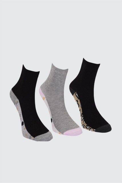 Trendyol Printed 3'lü Package Knitted Socks TWOAW21CO0139: Default Title