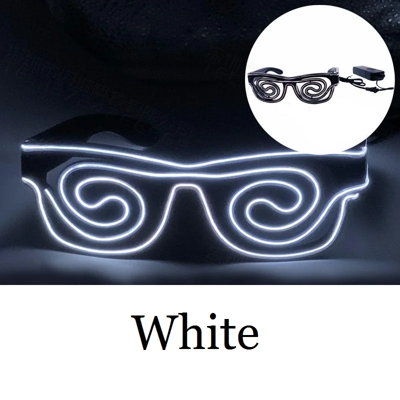 10pcs LED Luminous Wire Glasses Glow Party Light Decoration DJ Night Club Costume Sunglasses Cosplay Birthday Wedding: MINT GREEN