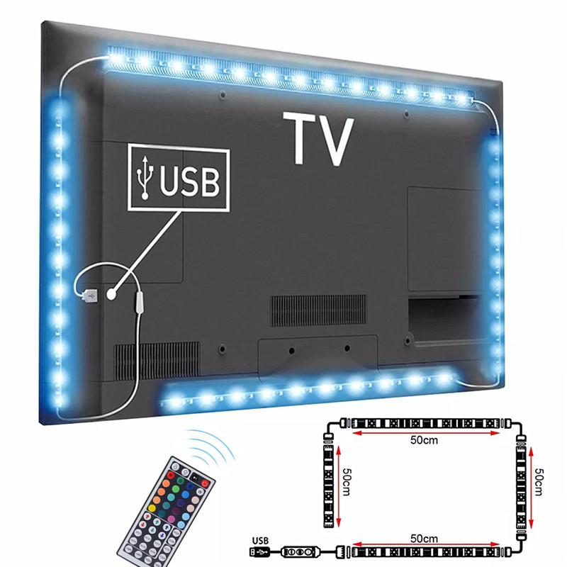 DC5V USB Cable LED strip light lamp SMD 5050 TV Background Lighting Kit Desktop Background Lamp for TV Computer Display Screen