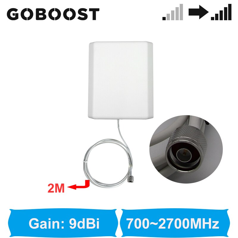 GOBOOST Full Band Outdoor Eight-Unit Yagi Antenna Wall-Mounted Indoor Antenna With 15M Cable For Cellular Booster Accessory Kit