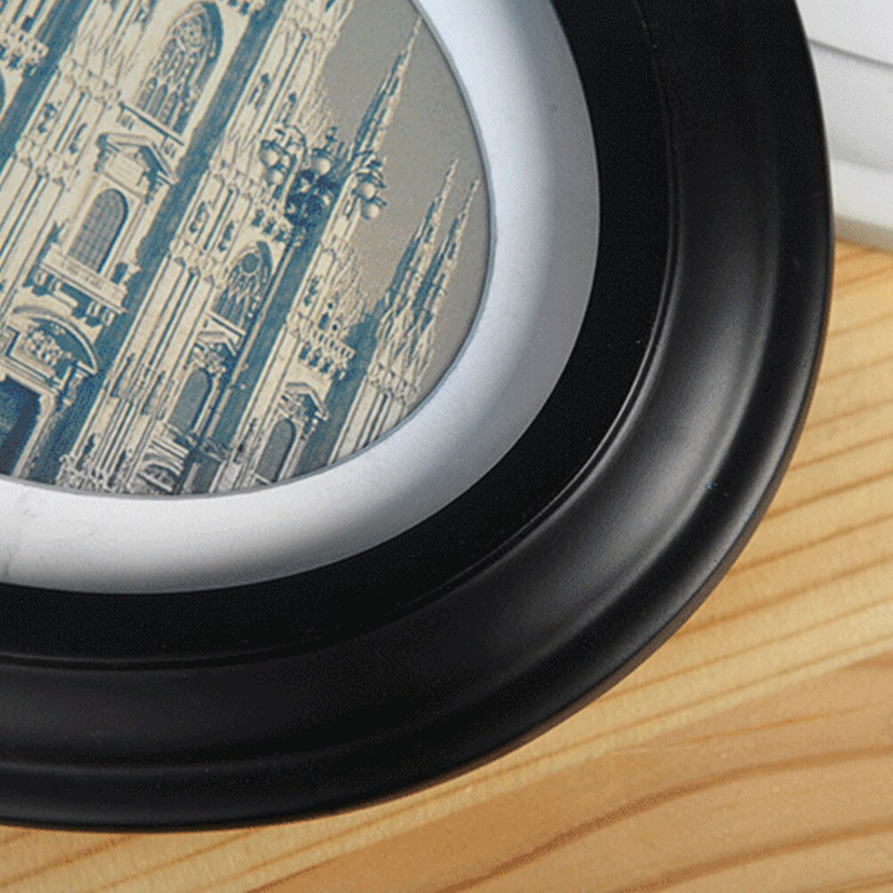 Marco de fotos de madera ovalado clásico de 7 pulgadas/10 pulgadas marco de cuadro decorativo colgante de pared con clavo sin costuras y clavo S