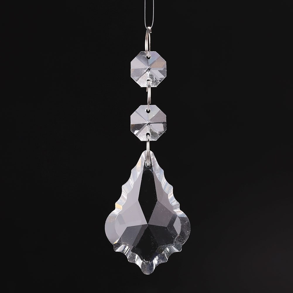 Vintage ahornblad hængende krystalperler krystalperler bryllupsdekorationslamper krystal lysekrone krystal