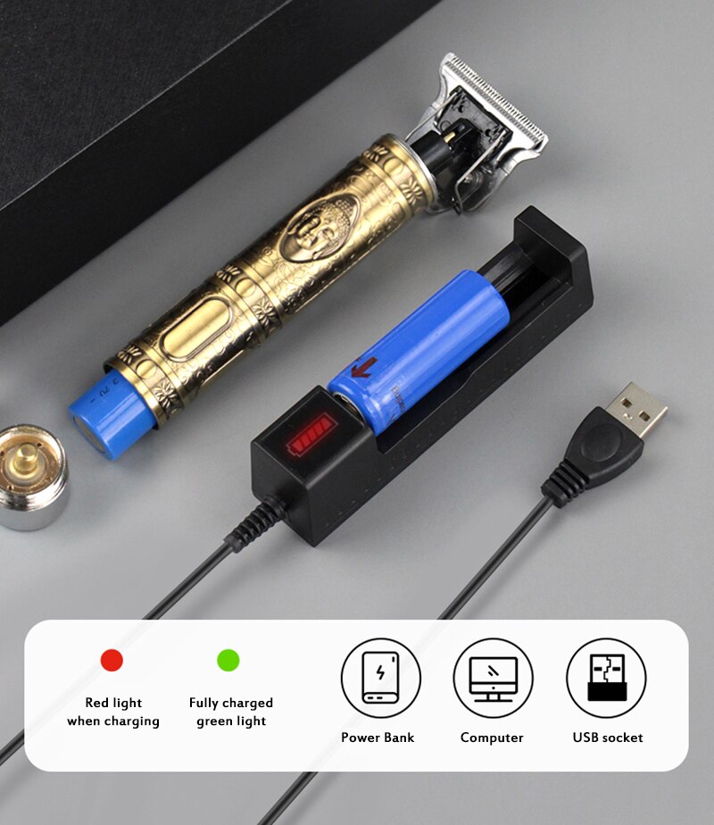 USB Rechargeable Pro tondeuse à cheveux électrique sans fil rasage cheveux nez barbe Machine de découpe tondeuses barbier pour adultes enfants chauds