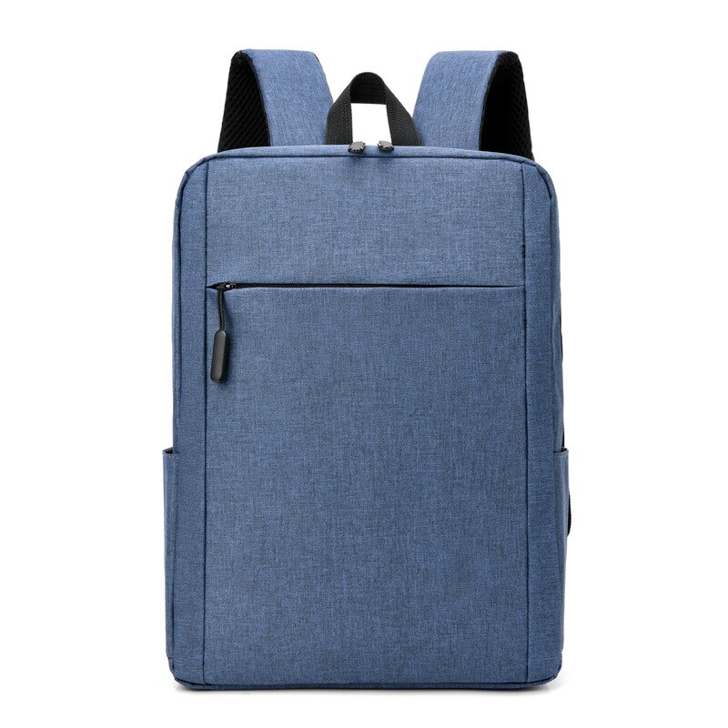 2021 nova moda mochila à prova dwaterproof água simples mochila homem e mulher negócios casuais 15.6 portátil mochila oxford pano: Azul