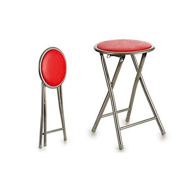 Tabouret pliant rouge (30x46x30 cm)
