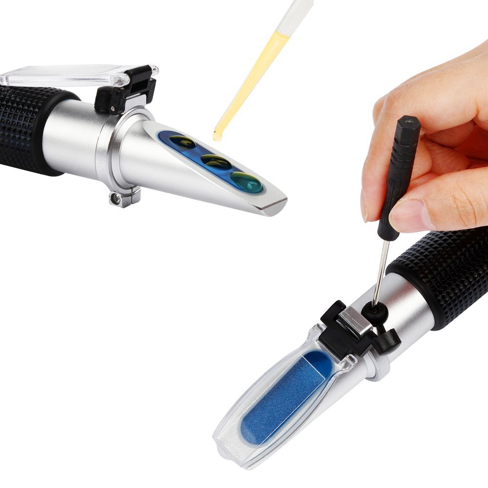 Refraktometer Bahre Würze wein Brix refraktometer ATC SG 1,000-1,120 und Brix 0-32%, refraktometer zucker Wein Bahre obst