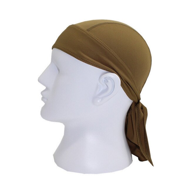 Mannen Cool Beanie Snood Piraat Hoed Workout Fietsen Fiets Magic Quick Dry Bandana Hoeden: Bruin