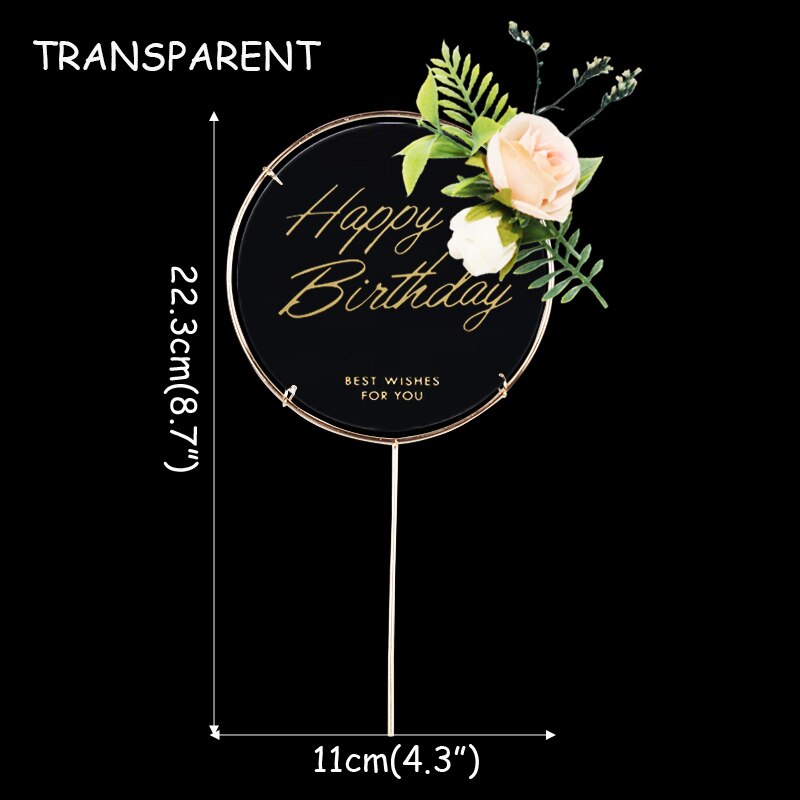 Happy Birthday Cake Topper Aus Acryl – Doppelseitig Gold, Glänzend, Wiederverwendbar, Für Geburtstag, Jubiläum & Feiern