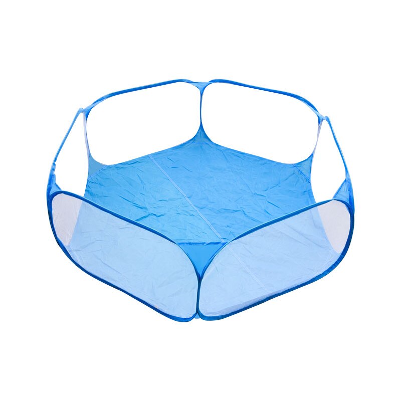 Piccoli Animali Traspirante Criceto animale domestico scatola Portatile Aperto interno all'aperto ottavino Animale Gabbia Tenda: SWQC-blu
