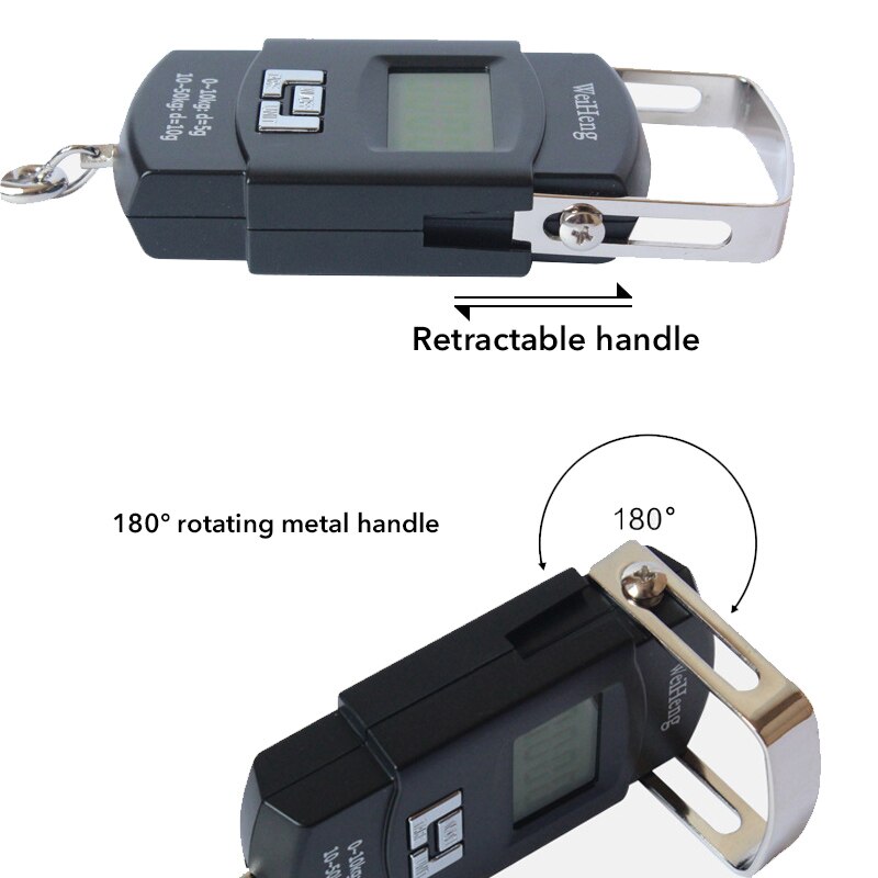 50Kg/110 Lbs électronique Portable LCD Balance numérique Double précision bagages poids balances balances d'équilibre pour crochet suspendu voyage