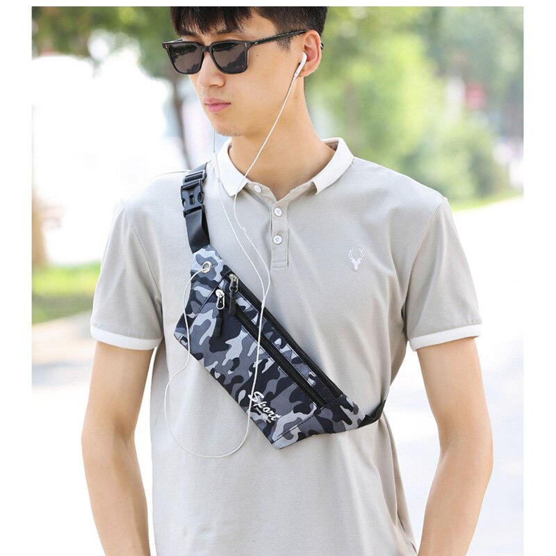 2021 masculino camuflagem bolsos esportes ao ar livre cintura packs pessoal ultra-leve anti-roubo saco de telefone móvel impermeável peito