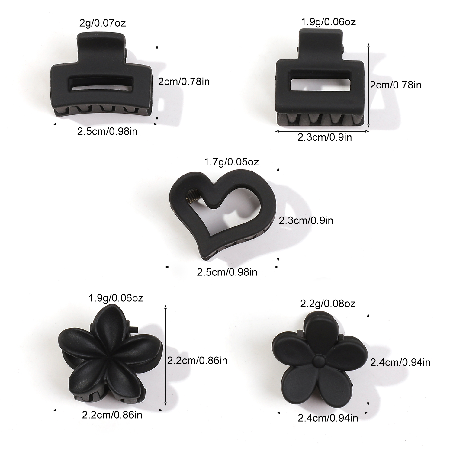 Paquete de mini pinzas para el cabello con flores para mujer: pinzas para peinar sin arrugas para flequillo y peinado pequeño