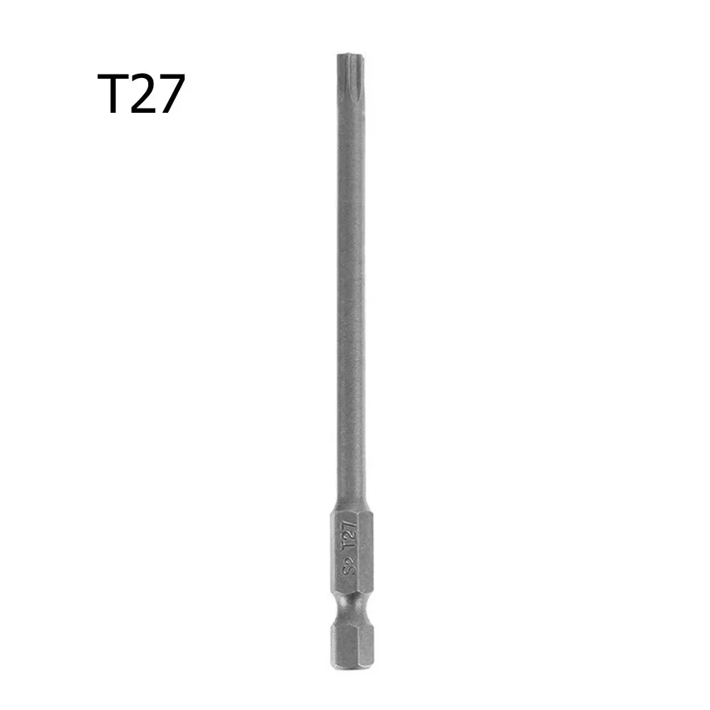 1pc magnethode torx-skrutrekkerbits 100mm lange skrutrekkerbits håndverktøy skrutrekker i legert stål  t8/10/15/20/25/27/30/40: Grønn