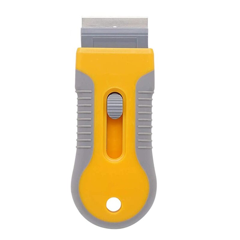Multifunktionel mini barbermaskine skraber klinge bil klistermærke vindue nuance mærkat maling remover film lim gummiskraber rengørings værktøj: 1 skraber b