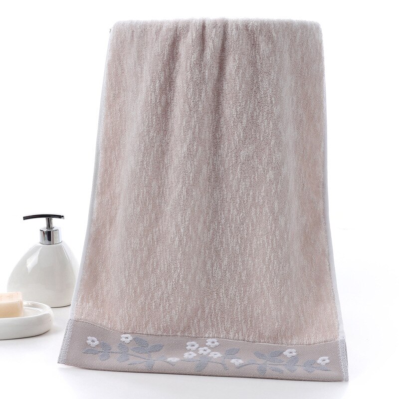 T248A Goede Water Absorberende Bruid Grown Roze Grijs Bloemen Patroon Sneldrogende Dikke Gezicht Handdoek: grey