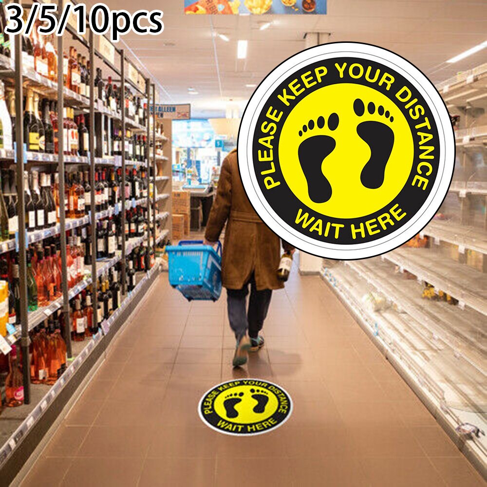 Waterproof Stickers Please Keep Away Your Distance Floor Graphics Stickers For All Occasions Outdoors