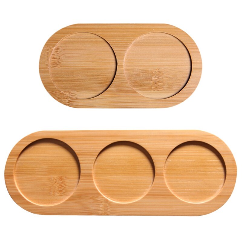 Plateau en bambou pour salière et poivrière, support de rangement de cuisine, Mini plateau d&#39;exposition pour assiette de bureau