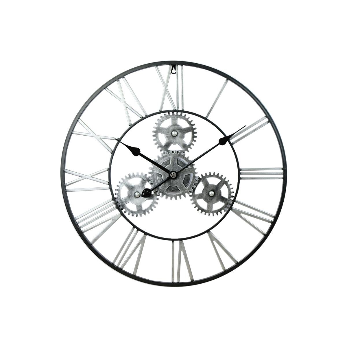 Dia60cm Industrial Gear Wall Clock Decorative Retro MDL Wall Clock Industrial Age Style Room Decoration Wall Art Decor: D