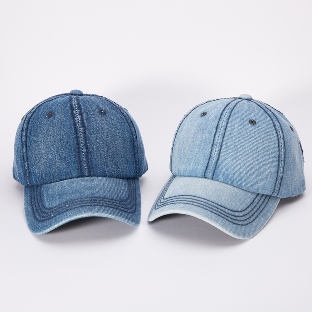 Venda quente feminino ajustável denim boné de tênis de beisebol ao ar livre simples pára-sol hip-hop hat dropshipping 0824