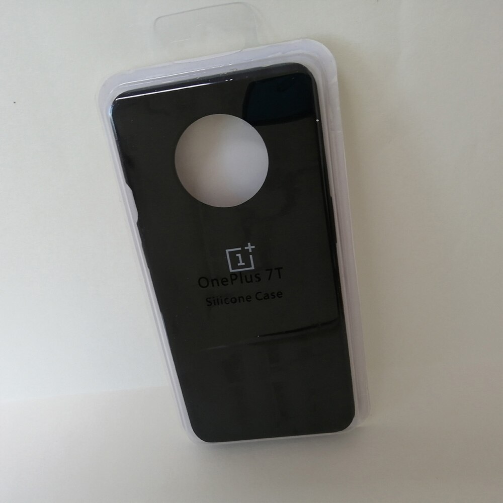 Funda Oneplus 7T de lujo de de silicona líquida protección suave Oneplus 7 Pro Funda Oneplus 7 Funda a prueba de golpes Funda: Oneplus 7T / Black