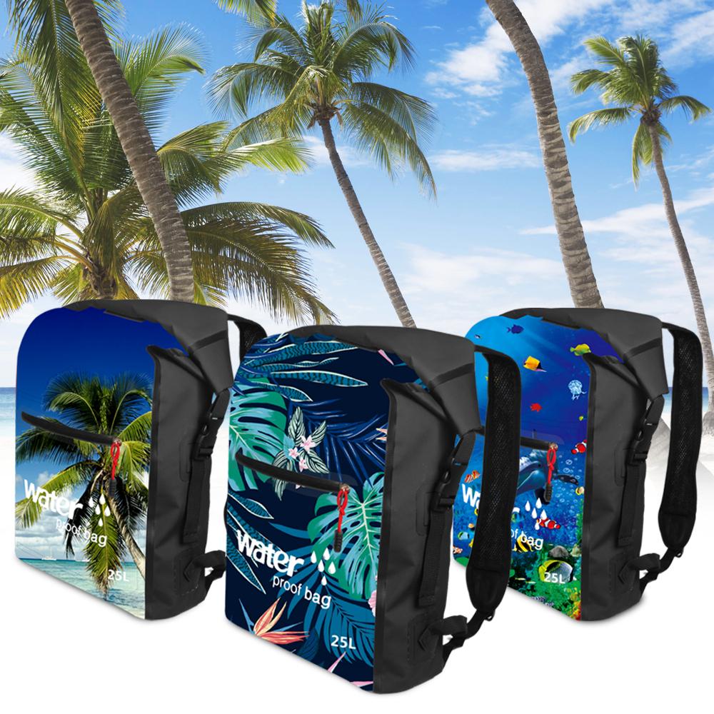 25L Outdoor Climbing Waterproof Dry Bag Rucksack Floating Backpack Sports Bag Cover Camping Hiking Rafting Boating Trekking Bag