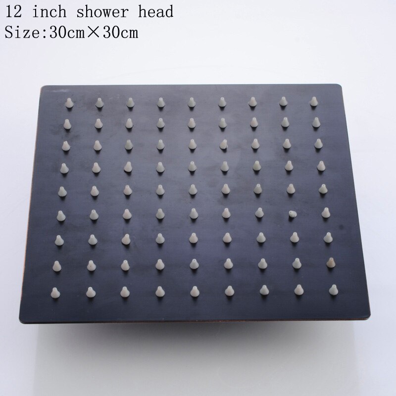Becola neue schwarz dusche kopf 8 10 12 zoll edelstahl dusche wasserhahn badezimmer-niederschlag dusche köpfe: 12 Zoll Dusche Kopf