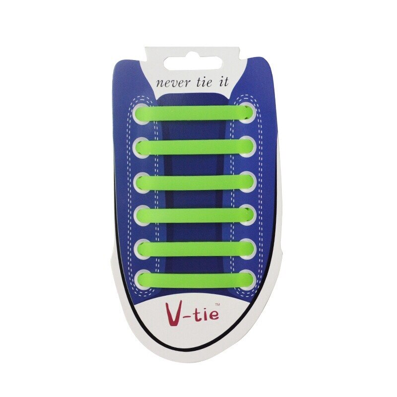 12 Pcs Lichtgevende Siliconen Schoenveters No Tie Elastische schoenveters Sneakers Lui veters Unisex Gemak Rubber Schoenveter: green