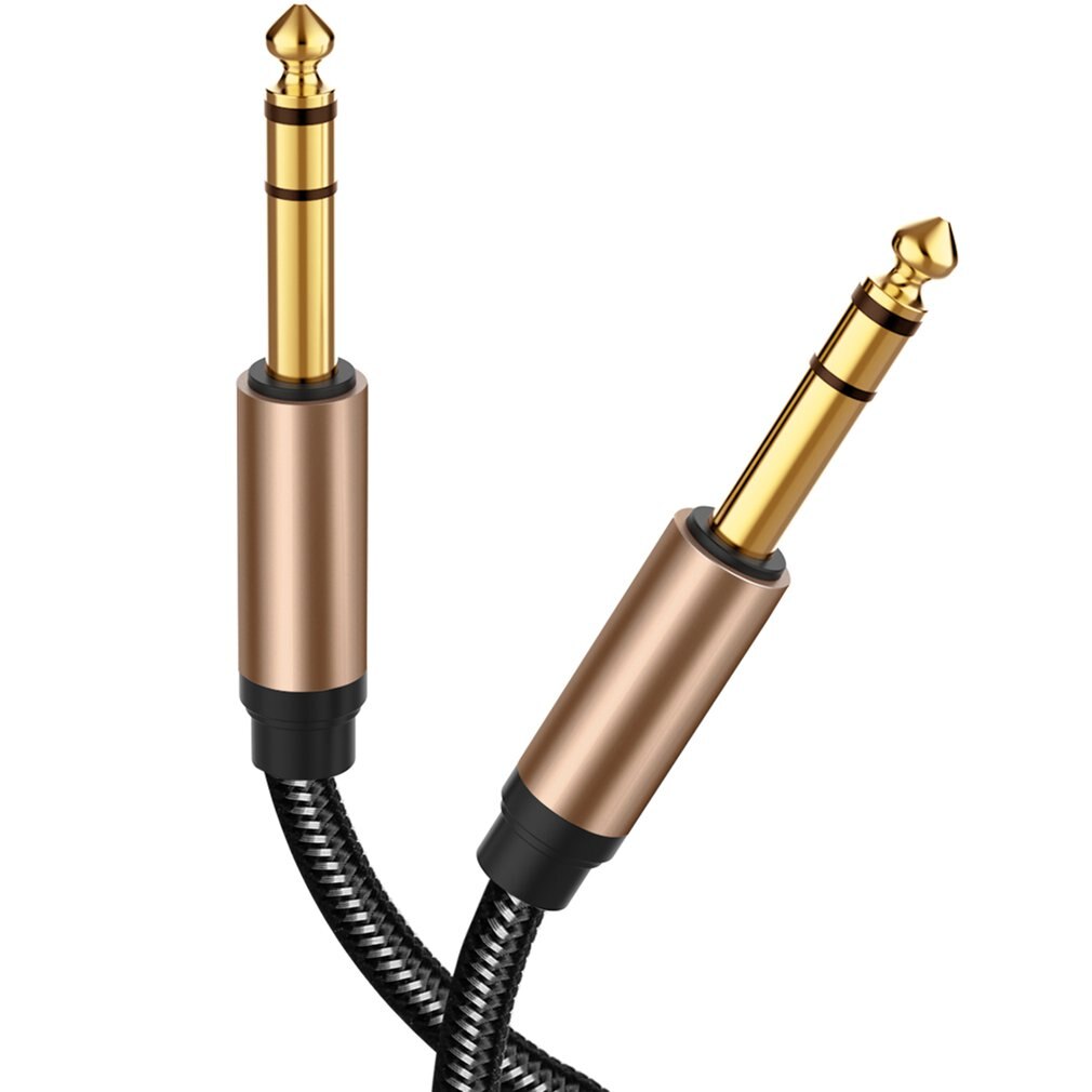6.5mm Jack Audio Cable Nylon Braided 6.35 Jack Male to Male Aux Cable For Guitar Mixer Amplifier Bass 6.35 mm Jack Cord