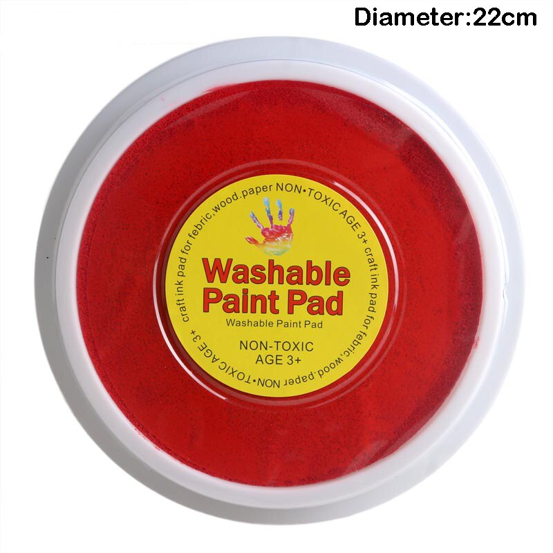 1PC 16-22CM Lots Colors Ink Pad Stamp DIY Finger Painting Craft Art Cardmaking Finger Painting Ink Pad Round Stamp Finger Print: L