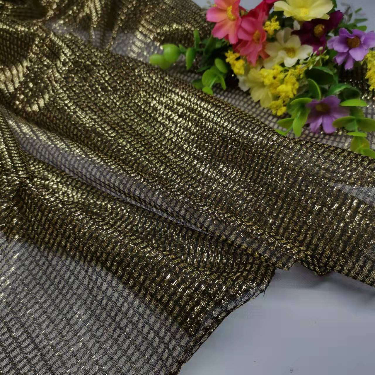 Sparkling Fabric Metallic Stretchy Cosplay Material Shiny Soft Mesh