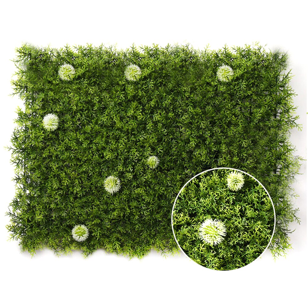40*60cm Artificial Plant Hedge with Flowers Privacy Fence Screen UV Protected for Outdoor Garden Backyard