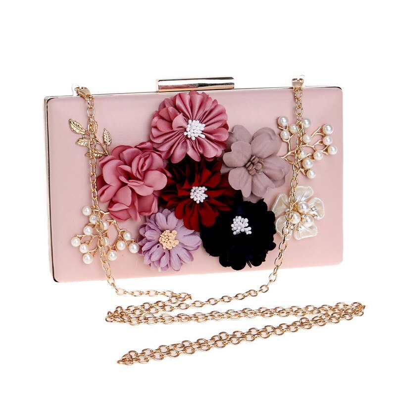 Dame blomstret farverig diamant kvinder clutch bryllup aftentaske håndtaske toiletartikler og pung skuldertaske fest crossbody tasker
