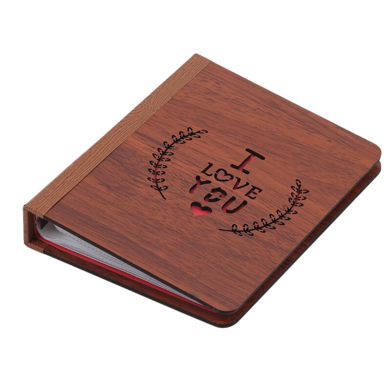 6 Inch Wood DIY Interstitial Album Black Sheet Handmade Love Theme Kids Scrapbook Cute Photo Album Wedding Anniversary: 8