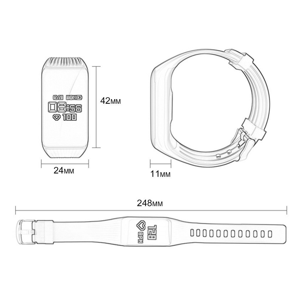 Modieuze slimme armband bluetooth smartwatch waterdicht  k1 smartwatch lichtgewicht hartslagmeter