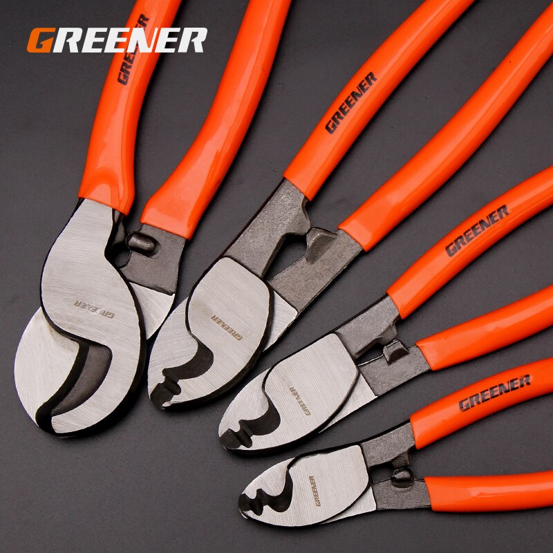 Greener-Alicates de prensado para electricistas, pelacables de corte eléctrico, multiherramienta, herramientas de mano, cortador de cables