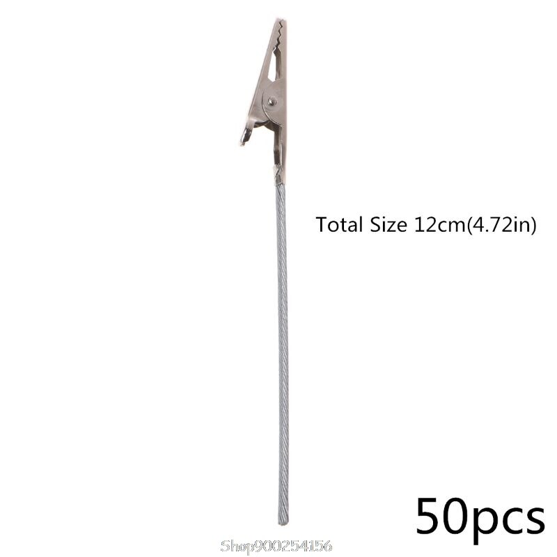 50pcs 4 Inch DIY Craft Wire Clip Card&Note&Picture&Photo&Memo Holder Clips Party Alligator Clamp Clay&Cake D11 20: 12cm