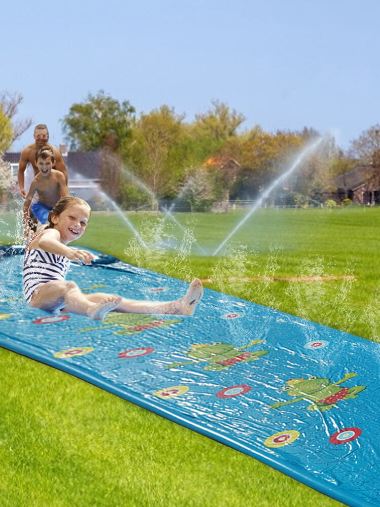 Aufblasbare Wasser Rutsche Schwimmbecken Aufblasbare Sprinkler freundlicher freundlicher Sommer Schwimmen Schwimmbad PVC Außen Hinterhof Rasen Wasser Spiele Spielzeug